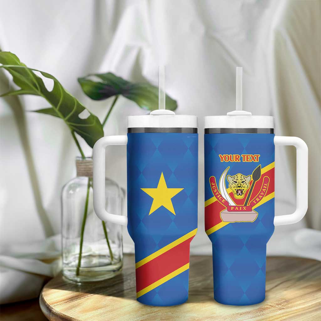 Africa DR of the Congo Personalized Tumbler With Handle Flag Style - African Pride