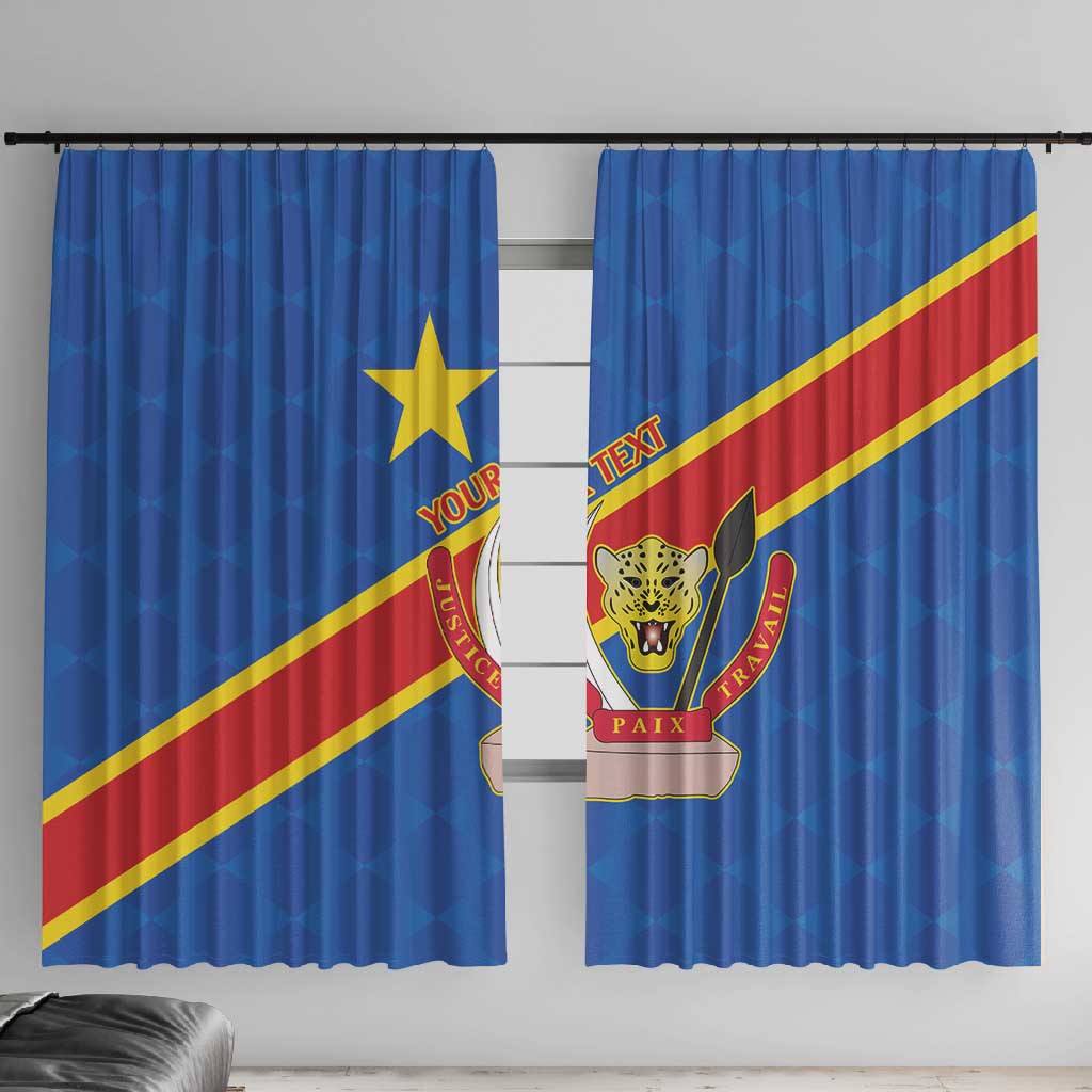 Africa DR of the Congo Personalized Window Curtain Flag Style - African Pride