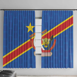 Africa DR of the Congo Personalized Window Curtain Flag Style - African Pride