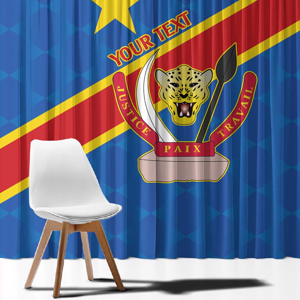 Africa DR of the Congo Personalized Window Curtain Flag Style - African Pride