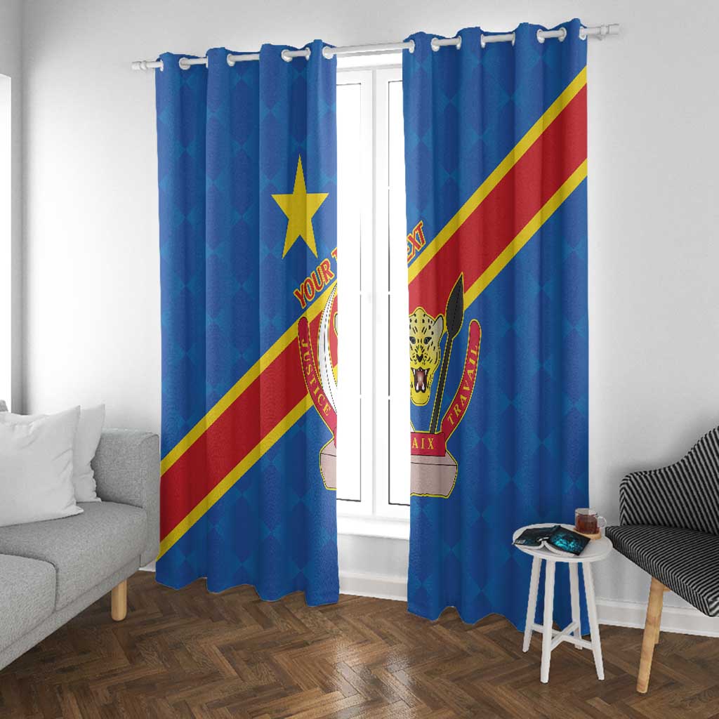 Africa DR of the Congo Personalized Window Curtain Flag Style - African Pride