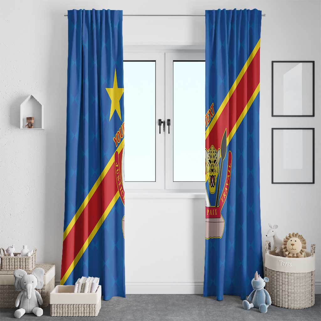 Africa DR of the Congo Personalized Window Curtain Flag Style - African Pride