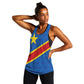 Africa DR of the Congo Personalized Women Racerback Tank Flag Style - African Pride