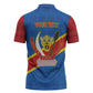 Africa DR of the Congo Personalized Zipper Polo Shirt Flag Style