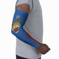 Africa DR Congo Football Custom Arm Sleeves Blue Leopard Skin Pattern