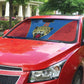 Africa DR Congo Football Custom Auto Sun Shade Blue Leopard Skin Pattern