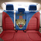 Africa DR Congo Football Custom Back Car Seat Cover Blue Leopard Skin Pattern - African Pride