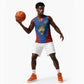 Africa DR Congo Football Custom Basketball Jersey Blue Leopard Skin Pattern - African Pride