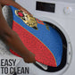 Africa DR Congo Football Custom Bathroom Set Blue Leopard Skin Pattern