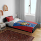 Africa DR Congo Football Custom Bedding Set Blue Leopard Skin Pattern - African Pride