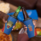 Africa DR Congo Football Custom 4 in 1 Can Cooler Tumbler Blue Leopard Skin Pattern - African Pride