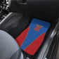 Africa DR Congo Football Custom Car Mats Blue Leopard Skin Pattern - African Pride