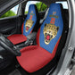 Africa DR Congo Football Custom Car Seat Cover Blue Leopard Skin Pattern - African Pride