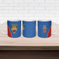 Africa DR Congo Football Custom Ceramic Mug Blue Leopard Skin Pattern