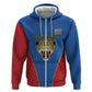 Africa DR Congo Football Custom Hoodie Blue Leopard Skin Pattern - African Pride