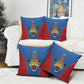 Africa DR Congo Football Custom Pillow Cover Blue Leopard Skin Pattern