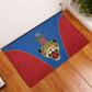 Africa DR Congo Football Custom Rubber Doormat Blue Leopard Skin Pattern - African Pride