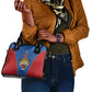 Africa DR Congo Football Custom Shoulder Handbag Blue Leopard Skin Pattern - African Pride