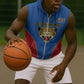 Africa DR Congo Football Custom Sleeveless Zip Hoodie Blue Leopard Skin Pattern - African Pride