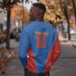 Africa DR Congo Football Custom Sweatshirt Blue Leopard Skin Pattern - African Pride