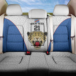 Africa DR Congo Football Custom Back Car Seat Cover White Leopard Skin Pattern - African Pride
