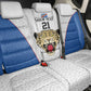 Africa DR Congo Football Custom Back Car Seat Cover White Leopard Skin Pattern - African Pride
