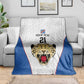 Africa DR Congo Football Custom Blanket White Leopard Skin Pattern - African Pride