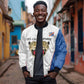 Africa DR Congo Football Custom Bomber Jacket White Leopard Skin Pattern - African Pride