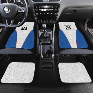 Africa DR Congo Football Custom Car Mats White Leopard Skin Pattern - African Pride