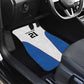 Africa DR Congo Football Custom Car Mats White Leopard Skin Pattern - African Pride