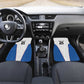 Africa DR Congo Football Custom Car Mats White Leopard Skin Pattern - African Pride