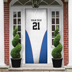 Africa DR Congo Football Custom Door Cover White Leopard Skin Pattern