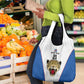 Africa DR Congo Football Custom Grocery Bag White Leopard Skin Pattern - African Pride