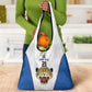 Africa DR Congo Football Custom Grocery Bag White Leopard Skin Pattern - African Pride