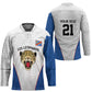 Africa DR Congo Football Custom Hockey Jersey White Leopard Skin Pattern