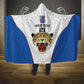 Africa DR Congo Football Custom Hooded Blanket White Leopard Skin Pattern - African Pride