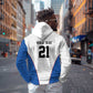 Africa DR Congo Football Custom Hoodie White Leopard Skin Pattern - African Pride