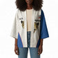 Africa DR Congo Football Custom Kimono White Leopard Skin Pattern