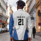 Africa DR Congo Football Custom Long Sleeve Button Shirt White Leopard Skin Pattern - African Pride