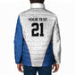 Africa DR Congo Football Custom Padded Jacket White Leopard Skin Pattern