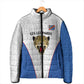 Africa DR Congo Football Custom Padded Jacket White Leopard Skin Pattern
