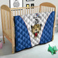 Africa DR Congo Football Custom Quilt White Leopard Skin Pattern - African Pride