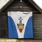 Africa DR Congo Football Custom Quilt White Leopard Skin Pattern - African Pride