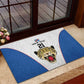 Africa DR Congo Football Custom Rubber Doormat White Leopard Skin Pattern - African Pride