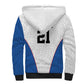 Africa DR Congo Football Custom Sherpa Hoodie White Leopard Skin Pattern - African Pride