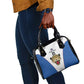 Africa DR Congo Football Custom Shoulder Handbag White Leopard Skin Pattern - African Pride