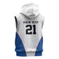 Africa DR Congo Football Custom Sleeveless Hoodie White Leopard Skin Pattern - African Pride