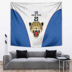 Africa DR Congo Football Custom Tapestry White Leopard Skin Pattern - African Pride