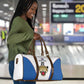 Africa DR Congo Football Custom Travel Bag White Leopard Skin Pattern