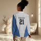 Africa DR Congo Football Custom Women Casual Shirt White Leopard Skin Pattern - African Pride